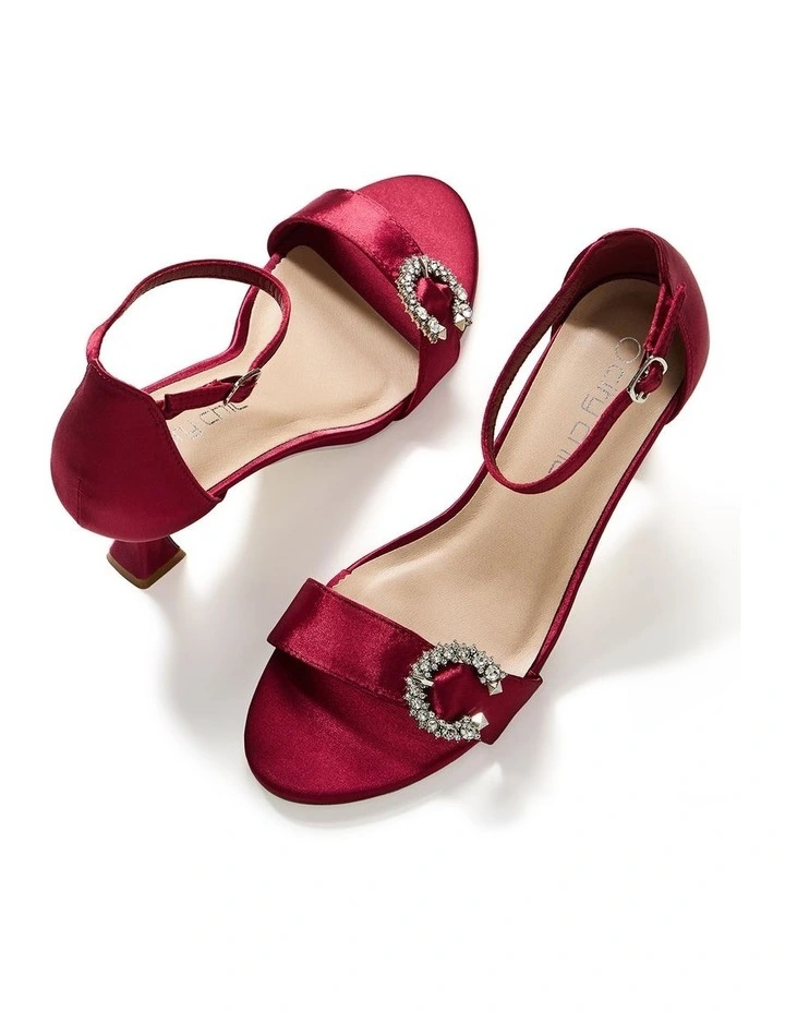 Wide Fit Glamour Heel in Ruby image 3