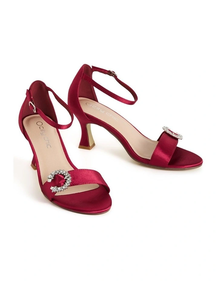 Wide Fit Glamour Heel in Ruby image 4