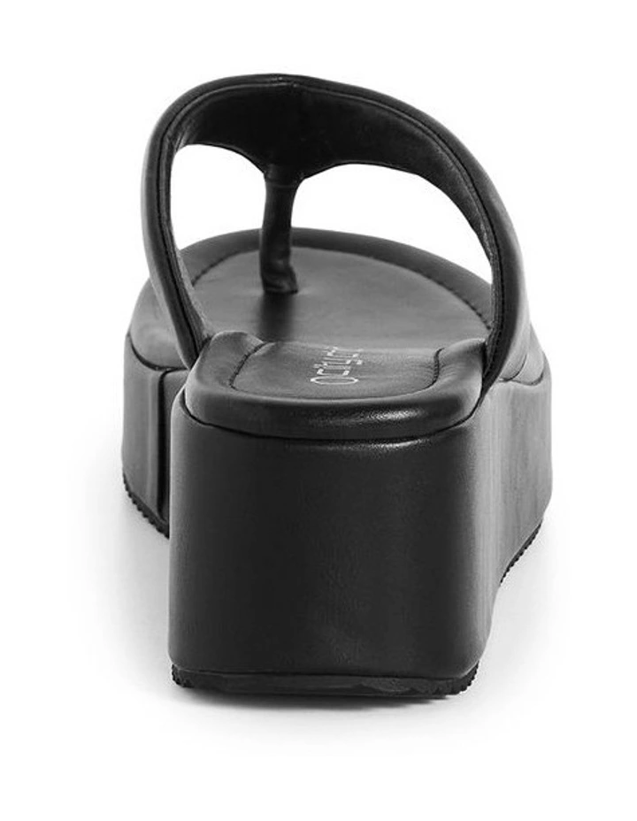 Wide Fit Naomi Platform Thong in Black image 2