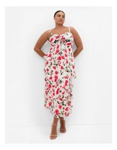 Skai Fleur Print Top in Ivory