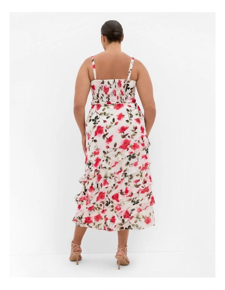 Skai Fleur Print Top in Ivory image 2