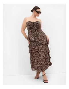 Skai Leopard Print Top in Black