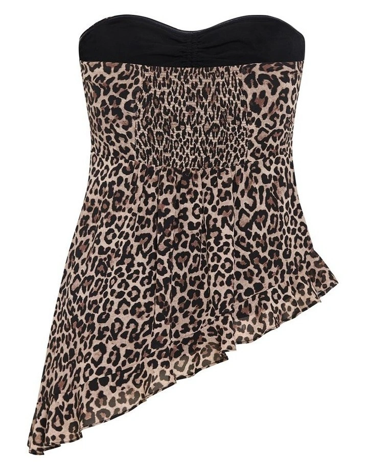 Skai Leopard Print Top in Black image 6