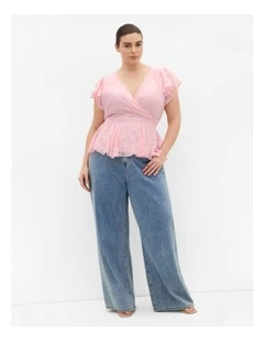 First Date Flutter Top in Dusty Pink