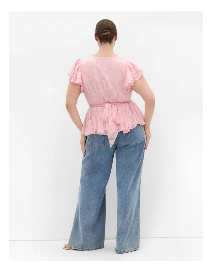 First Date Flutter Top in Dusty Pink image 2