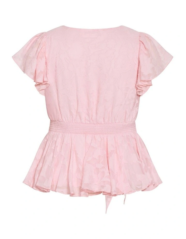 First Date Flutter Top in Dusty Pink image 4