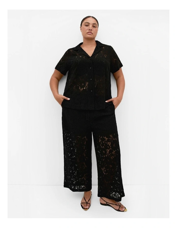 Lani Lace Shirt in Black image 1