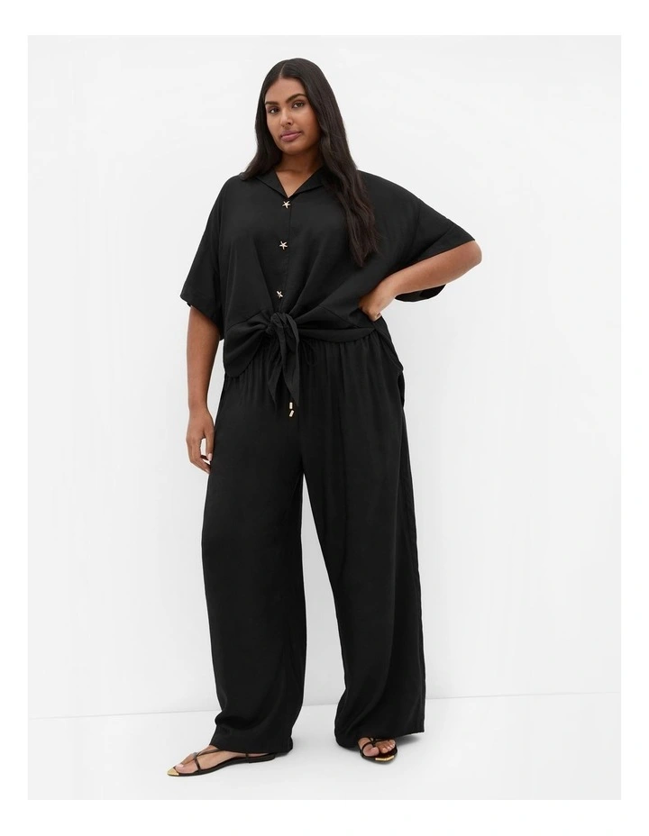 Kalea Wide Leg Pant in Black image 1
