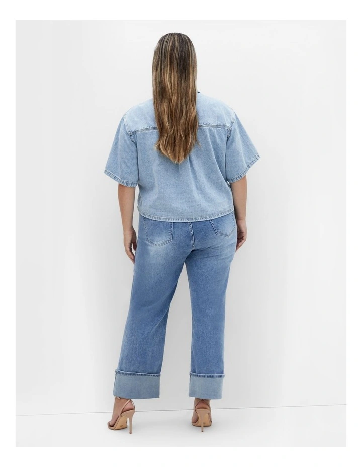 Lanie Denim Shirt in Light Wash image 2