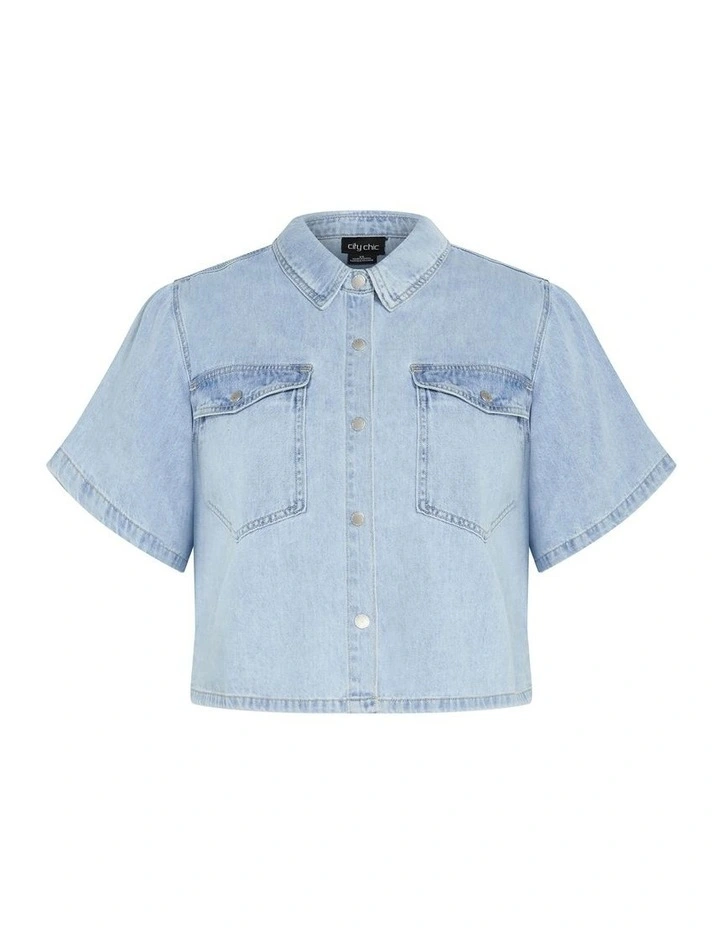Lanie Denim Shirt in Light Wash image 3