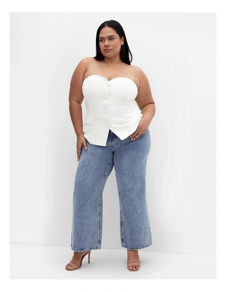 Harley Fit Hallie Wide Leg Jean in Mid Wash image 1
