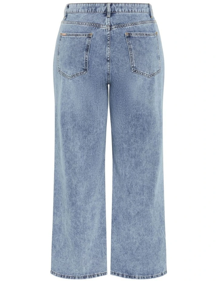 Harley Fit Hallie Wide Leg Jean in Mid Wash image 4
