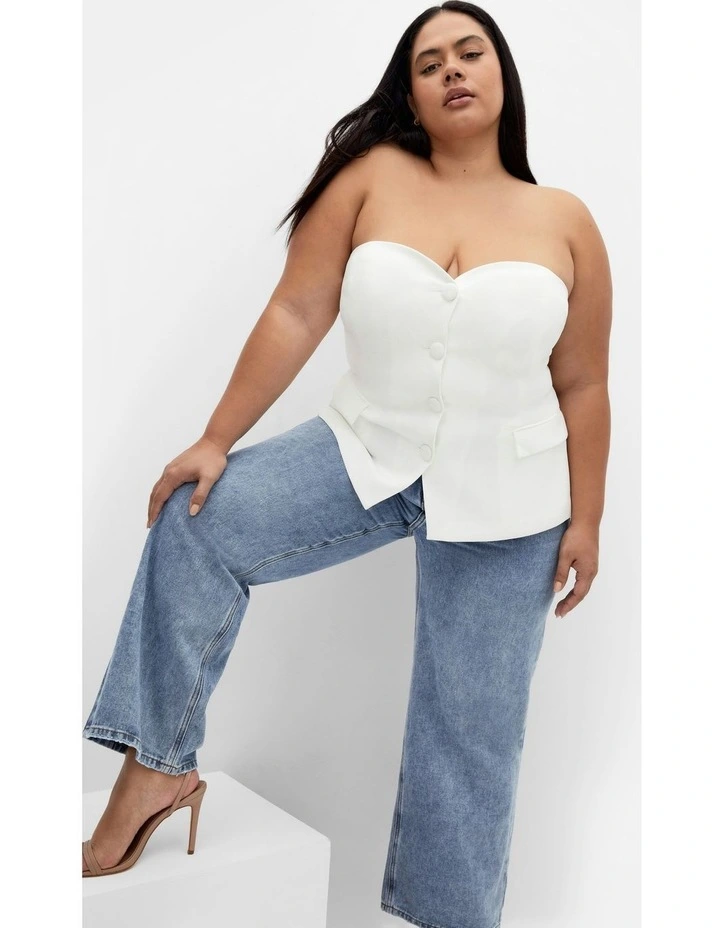 Harley Fit Hallie Wide Leg Jean in Mid Wash image 5
