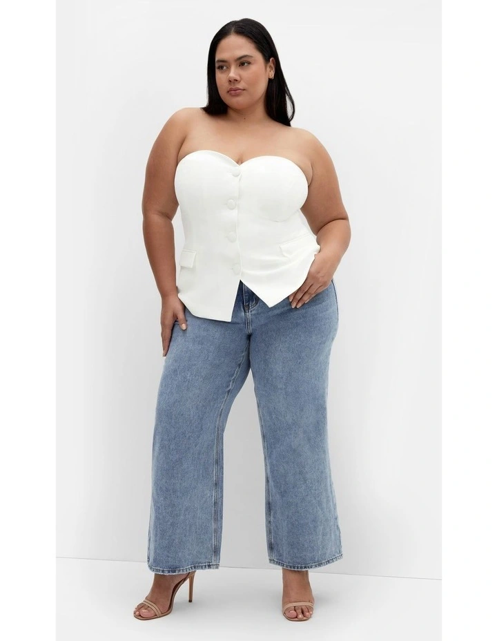 Harley Fit Hallie Wide Leg Jean in Mid Wash image 6