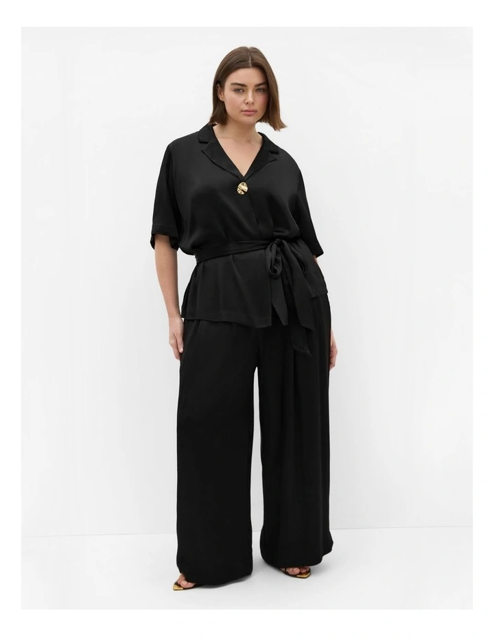 Kimberly Wide Leg Pant in Black image 1