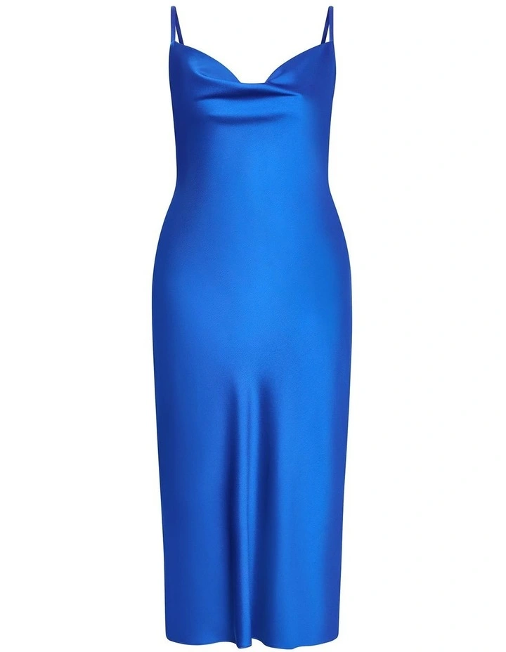 Sadie Satin Slip Dress in Cerulean image 3