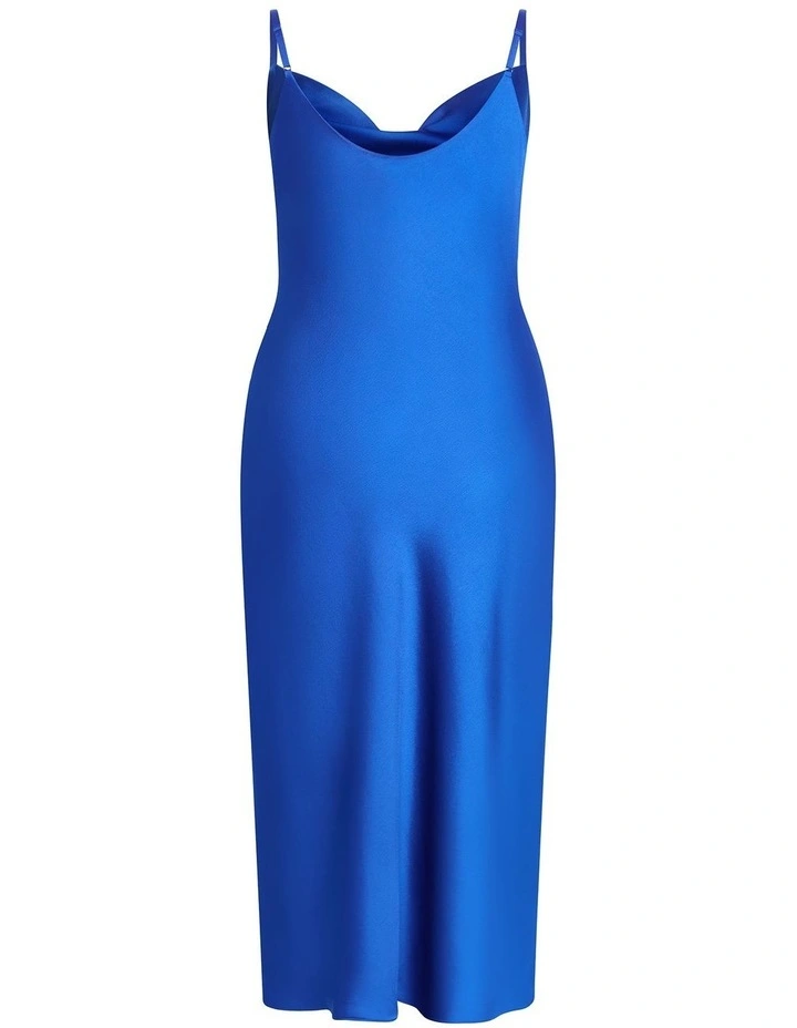 Sadie Satin Slip Dress in Cerulean image 4