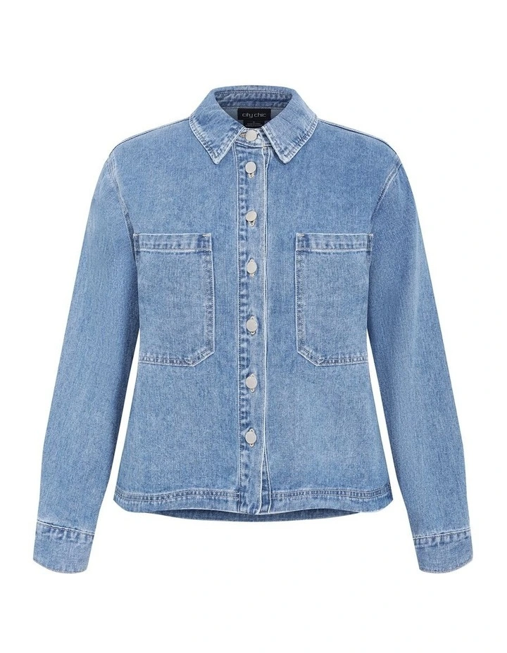 Denim Maya Jacket in Light Wash image 3