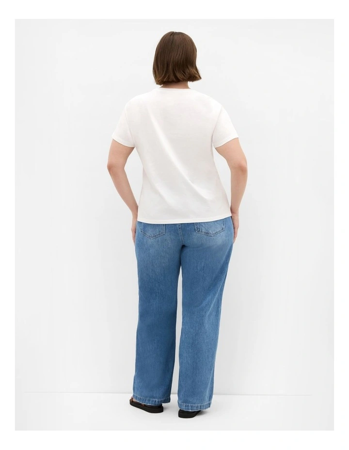 Bianca Wild Fruit Cotton Tee in White image 2