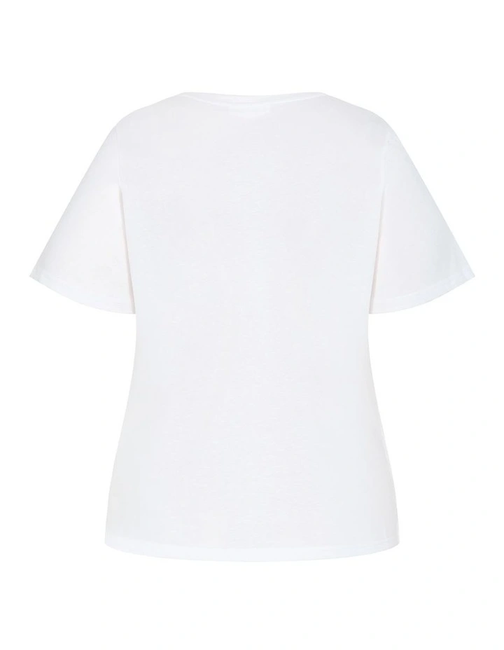 Bianca Wild Fruit Cotton Tee in White image 4