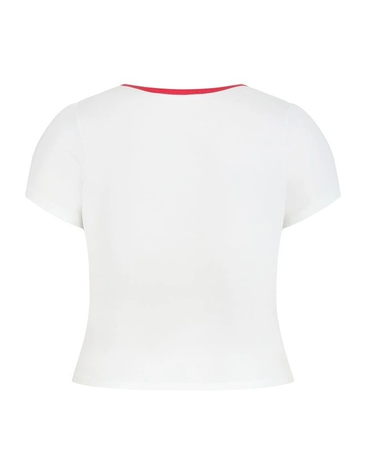 Cherry Tee in Ivory image 4