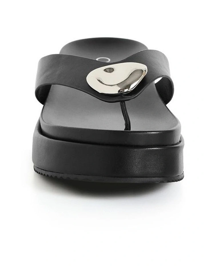 Wide Fit Avery Platform Sandal in Black image 4