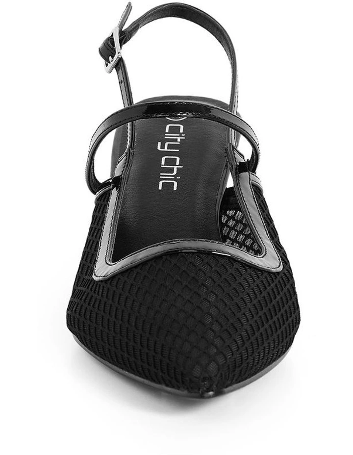 Wide Fit Lily Mesh Slingback in Black image 4