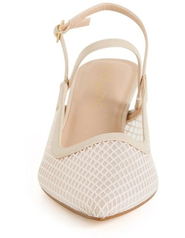 Wide Fit Lily Mesh Slingback in Stone image 4