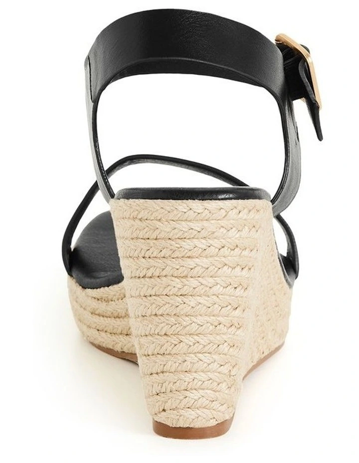 Wide Fit Sarah Wedge in Black image 2