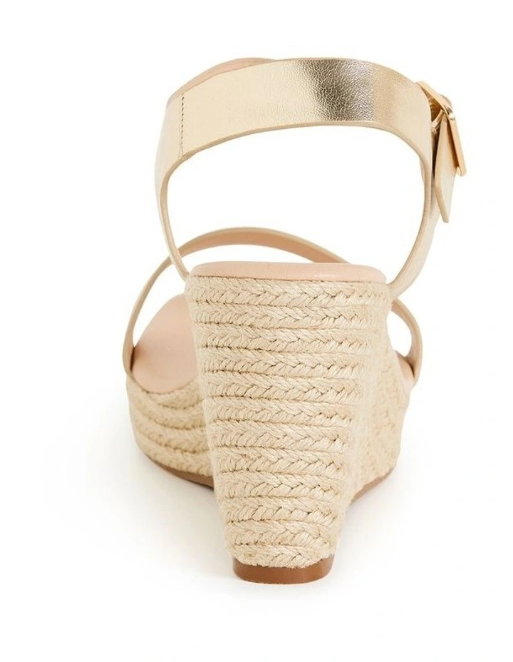 Wide Fit Sarah Wedge in Gold image 2