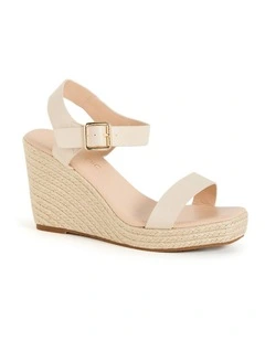 Wide Fit Sarah Wedge in Stone