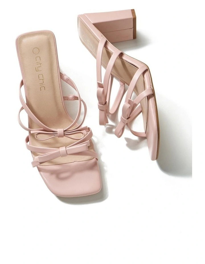 Wide Fit Ava Mule in Dusty Pink image 3