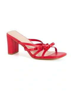Wide Fit Ava Mule in Red