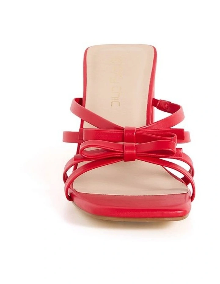 Wide Fit Ava Mule in Red image 4