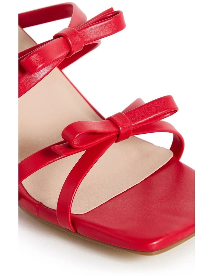 Wide Fit Ava Mule in Red image 5