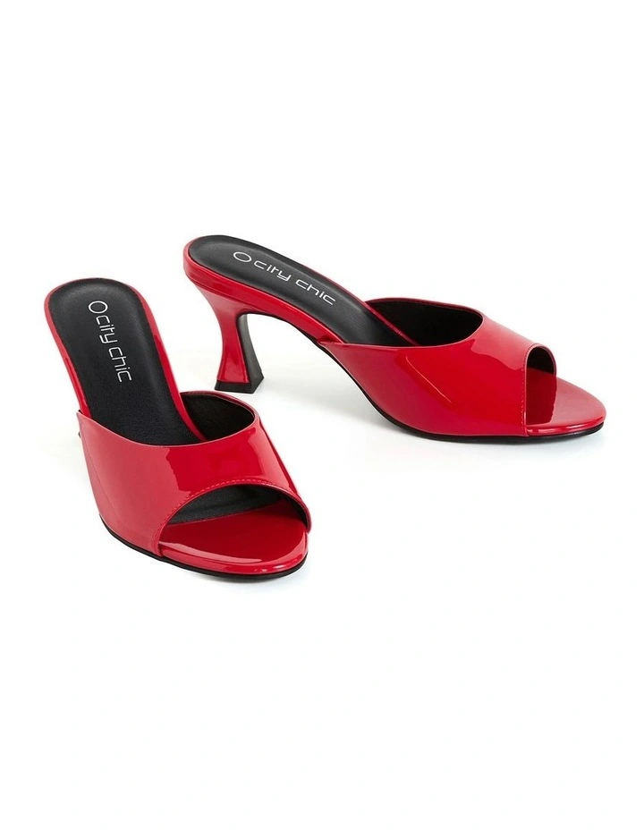 Wide Fit Stella Heel in Red image 3