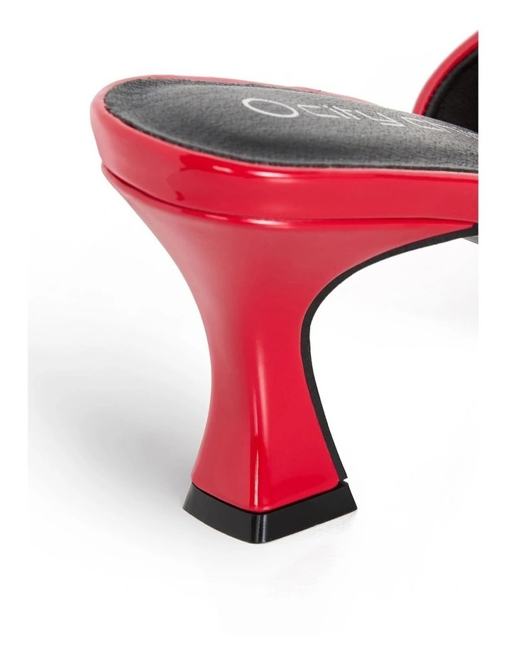 Wide Fit Stella Heel in Red image 5