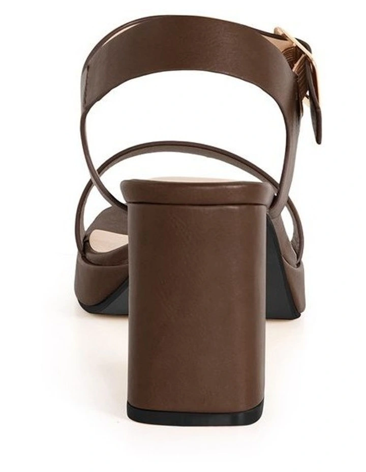 Wide Fit Hadlee Platform in Chocolate image 2