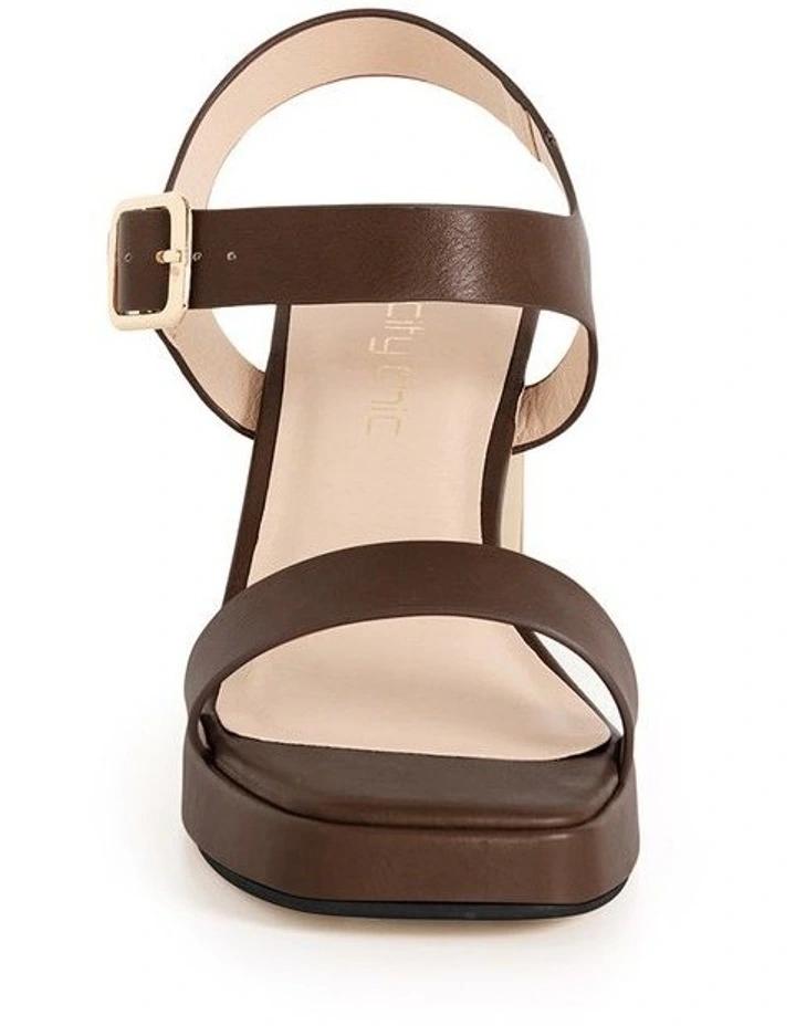 Wide Fit Hadlee Platform in Chocolate image 4