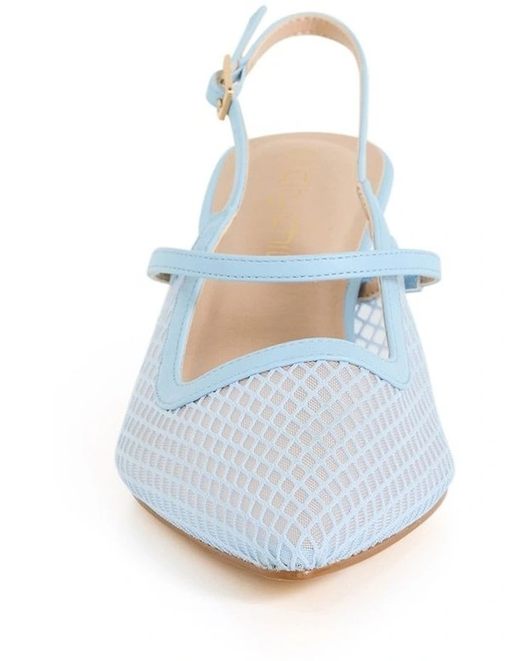 Wide Fit Lily Mesh Slingback in Soft Blue image 4