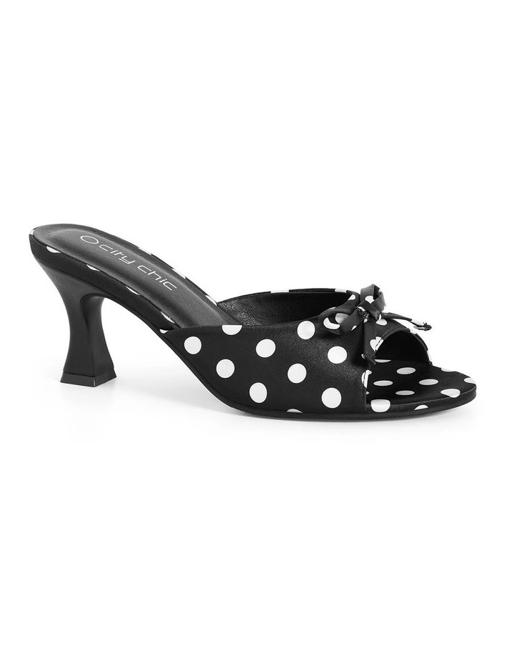 Wide Fit Stella Spot Heel in Black image 1