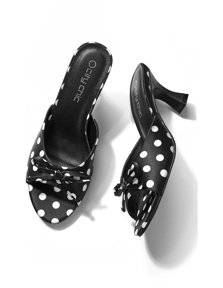 Wide Fit Stella Spot Heel in Black image 3