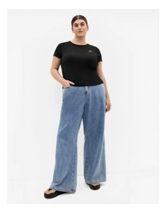 Plus Size Cherry Tee in black