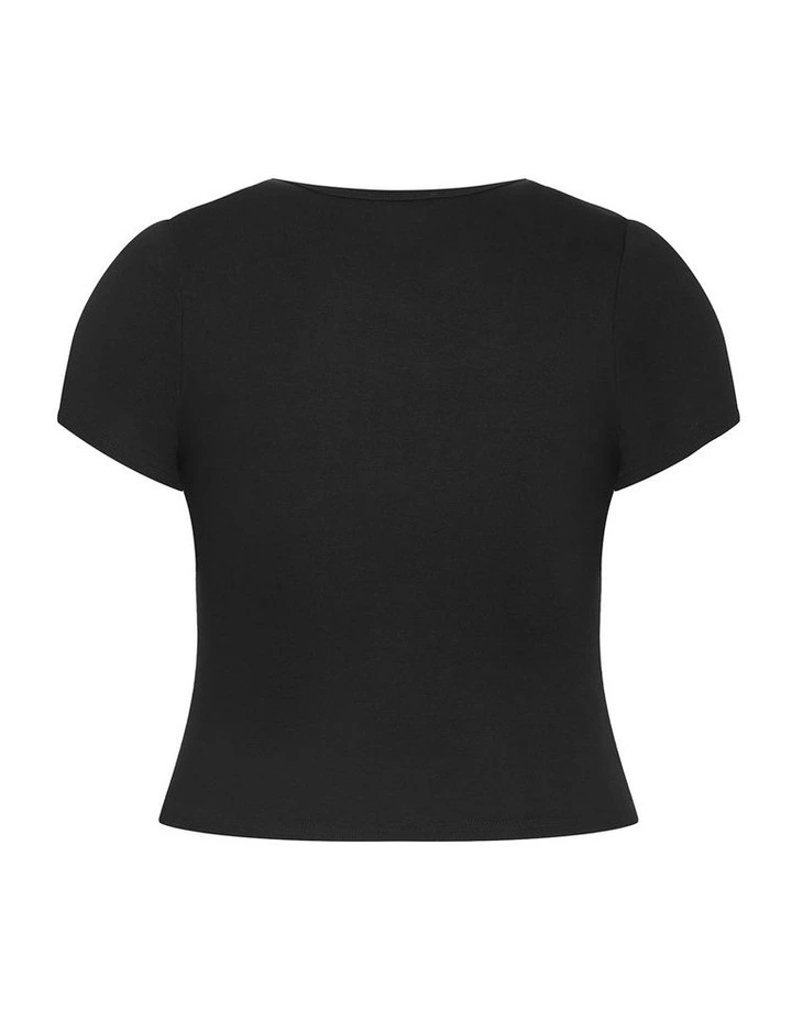 Plus Size Cherry Tee in black image 4