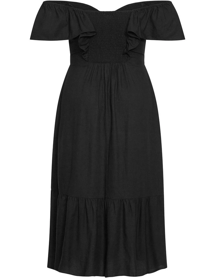 Alora Flutter Maxi Dress in Black image 4