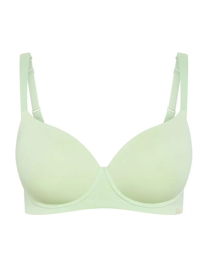 Smooth Cotton T-shirt Bra in Pistachio image 3