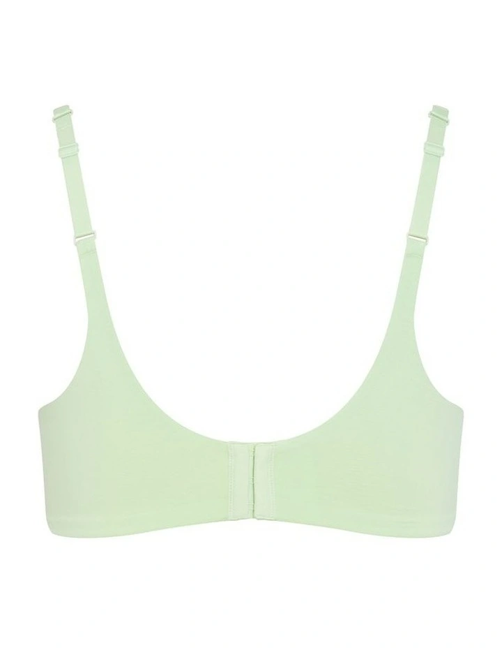 Smooth Cotton T-shirt Bra in Pistachio image 4