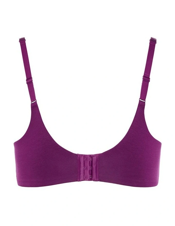 Smooth & Chic Cotton TinShirt Bra in Purple Iris image 4