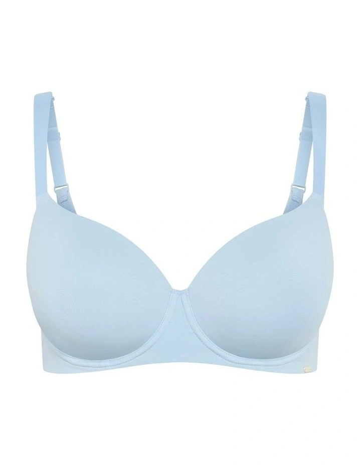 Smooth & Chic Cotton Tin Shirt Bra in Sky Blue image 3