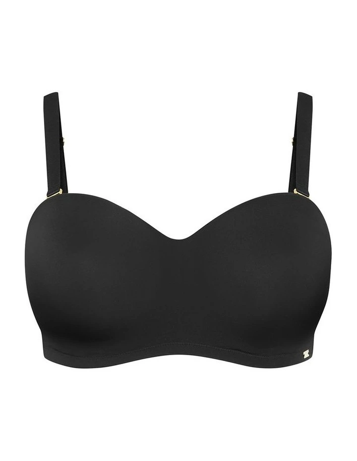 Luxe Bandeau Bra in black image 3